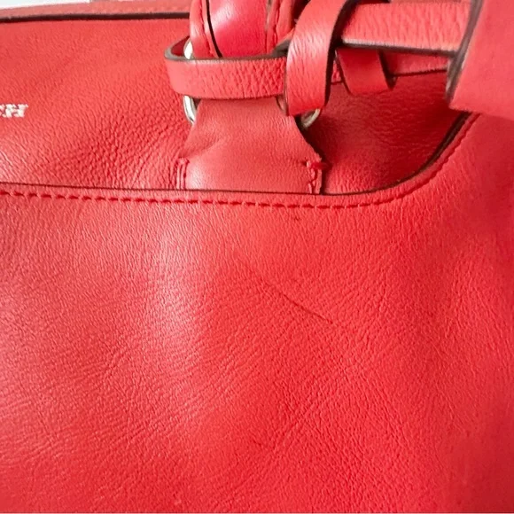 6. Coach Legacy Haley Satchel Leather Boston Bag Bright Soft Red Fringe Tassle - Picture 4 of 15